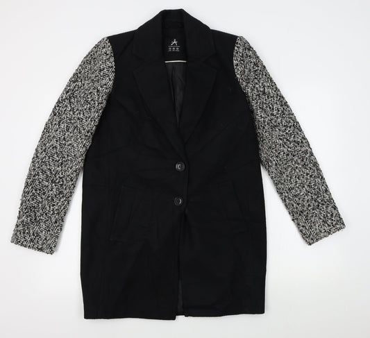 Atmosphere Womens Black   Overcoat Coat Size 10