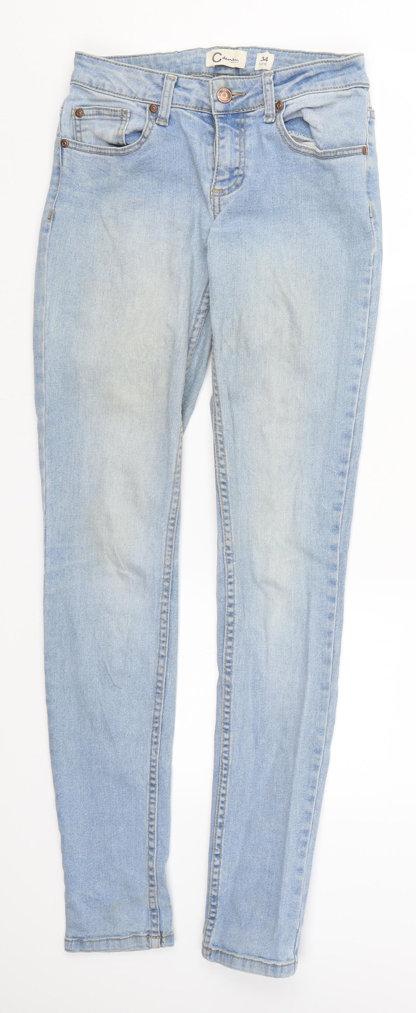 Womens UK Size 6 C Denim Regular Fit Skinny Blue Jeans