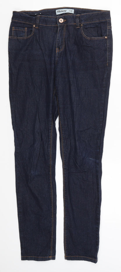 New Look Womens Blue  Denim Skinny Jeans Size 12 L29 in