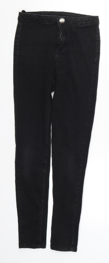 Candy Couture Girls Black  Denim Skinny Jeans Size 12 Years