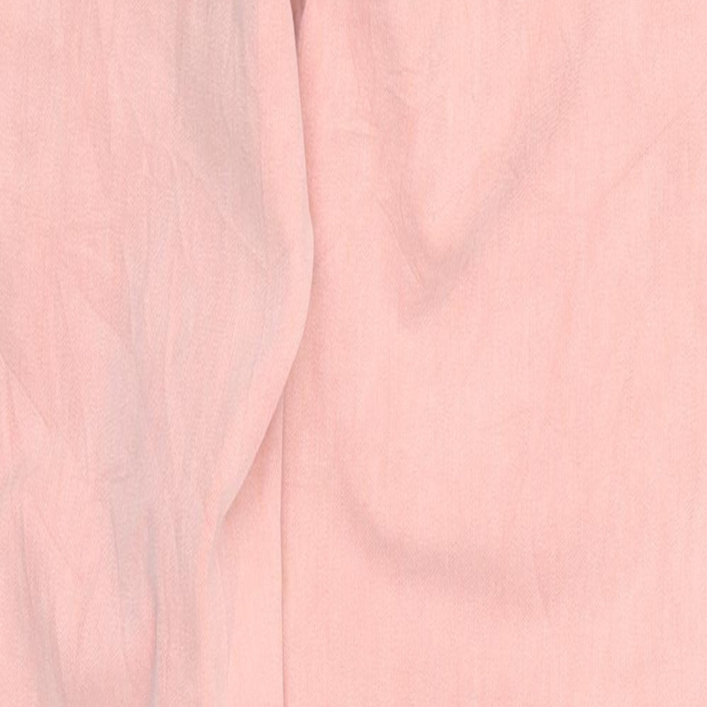 Womens UK Size 10 Preworn Regular Fit Straight Pink Jeans
