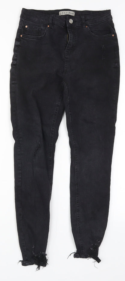 Denim Co Womens Black  Denim Skinny Jeans Size 12 L28 in