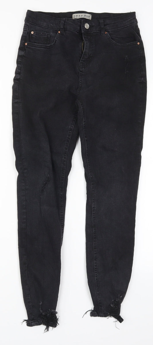 Denim Co Womens Black  Denim Skinny Jeans Size 12 L28 in