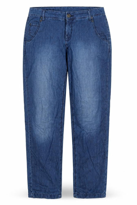Womens UK Size 32 in Yessica Regular Fit Tapered Blue Jeans