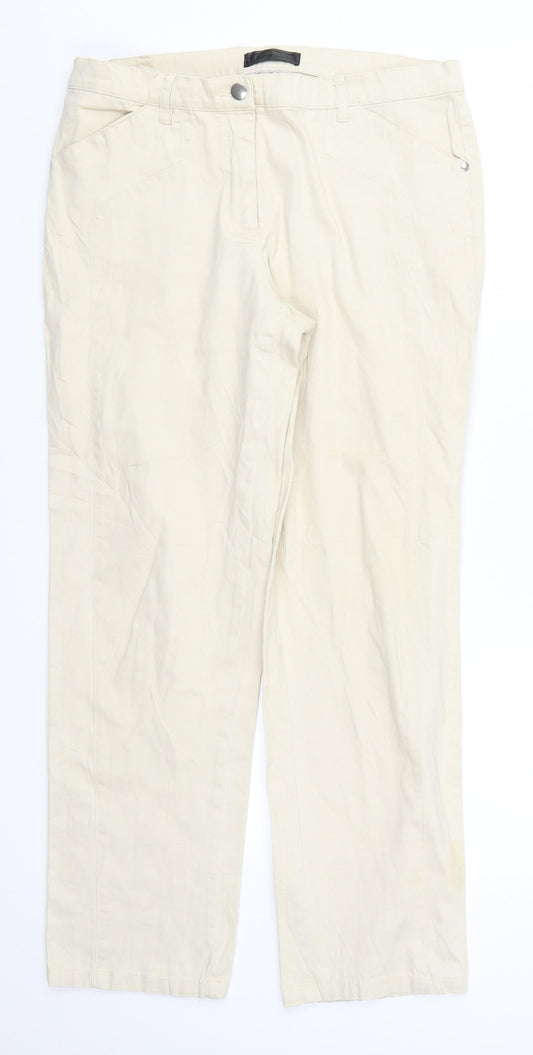 Womens UK Size 32 in BPC Regular Fit Chino Beige Trousers