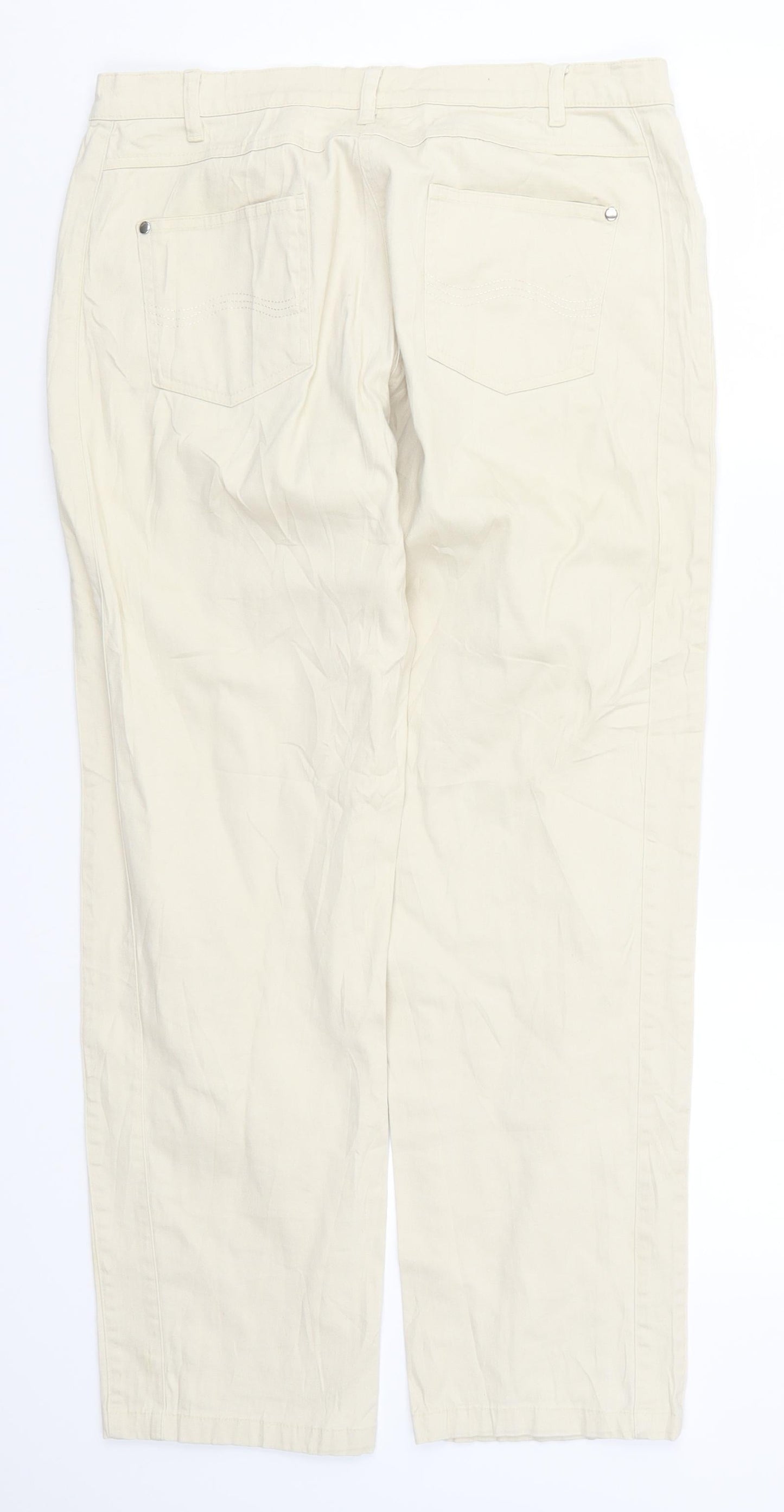 Womens UK Size 32 in BPC Regular Fit Chino Beige Trousers