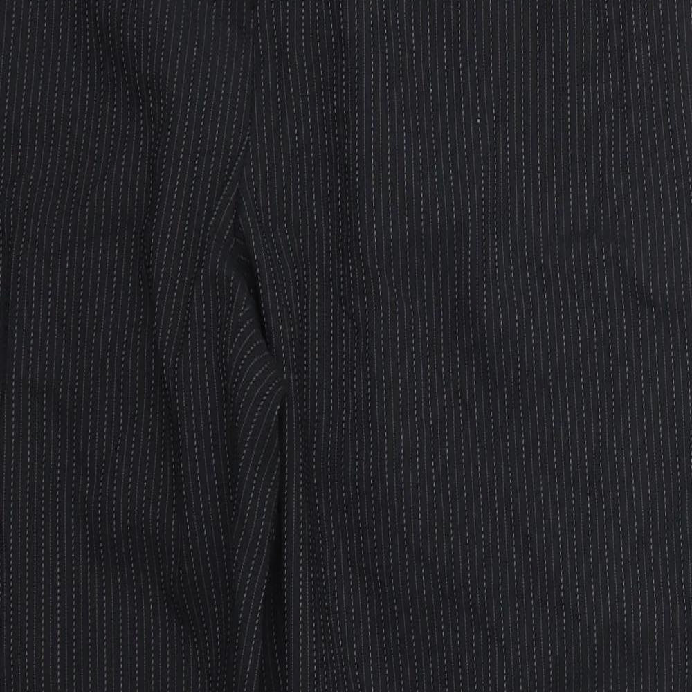 George Womens Black Striped  Trousers  Size 12 L28 in