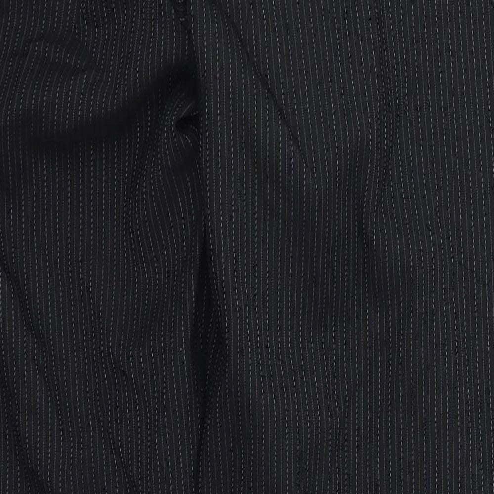 George Womens Black Striped  Trousers  Size 12 L28 in