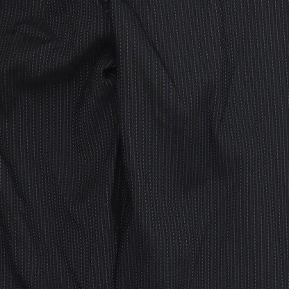 George Womens Black Striped  Trousers  Size 12 L28 in