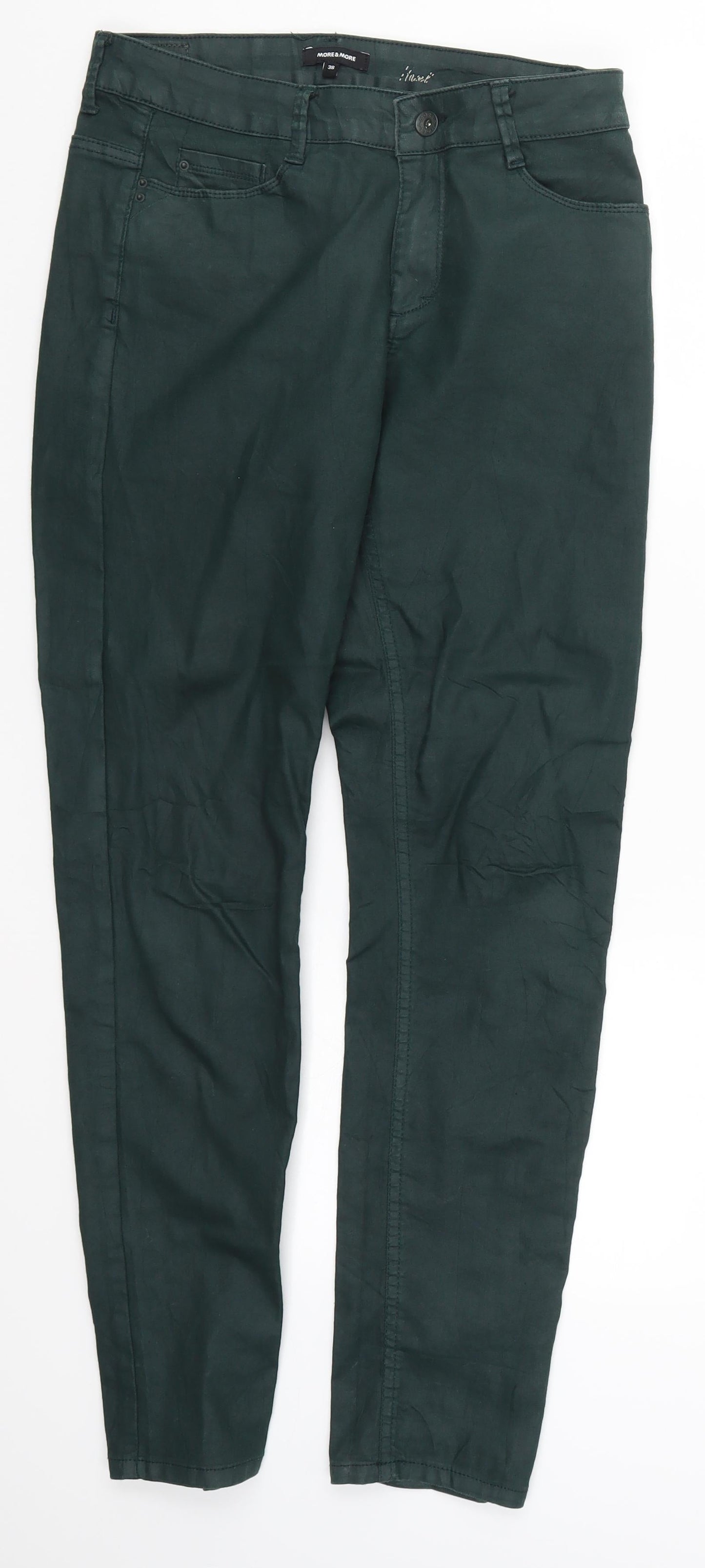 MORE & MORE Womens Green  Denim Skinny Jeans Size 12 L30 in