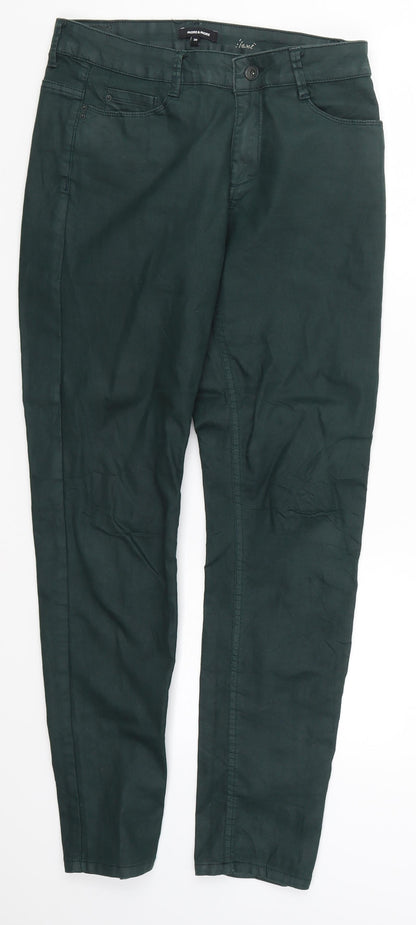MORE & MORE Womens Green  Denim Skinny Jeans Size 12 L30 in