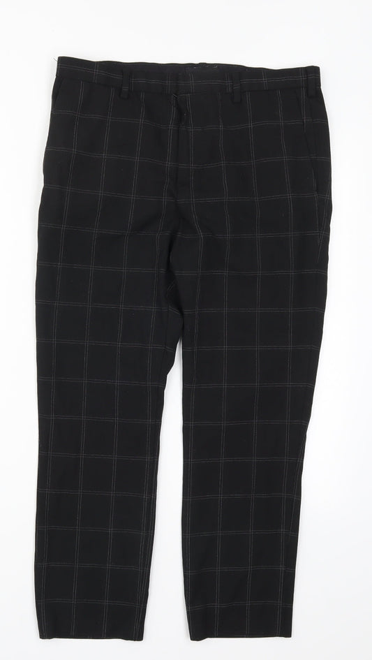 Womens UK Size 32 in H&M Regular Fit  Black Trousers