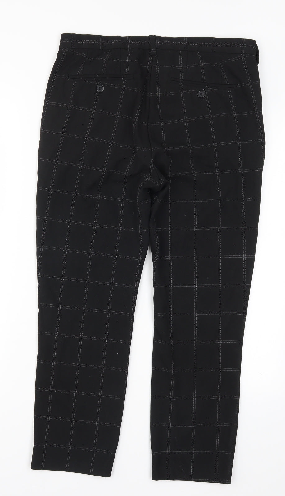 Womens UK Size 32 in H&M Regular Fit  Black Trousers