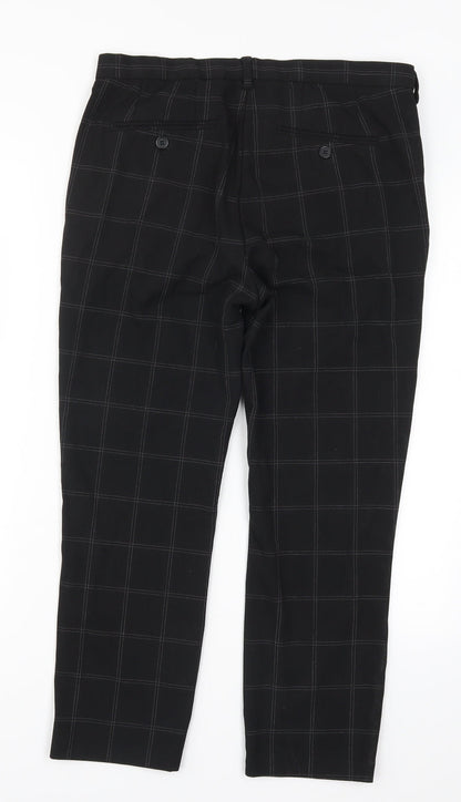Womens UK Size 32 in H&M Regular Fit  Black Trousers