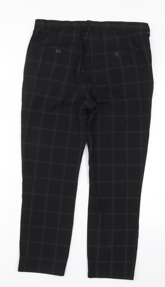 Womens UK Size 32 in H&M Regular Fit  Black Trousers