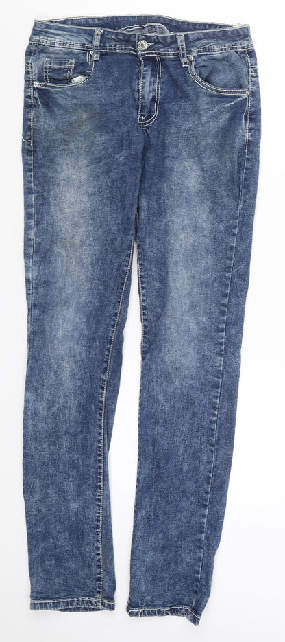 Womens UK Size 30 in Preworn Regular Fit Skinny Blue Jeans
