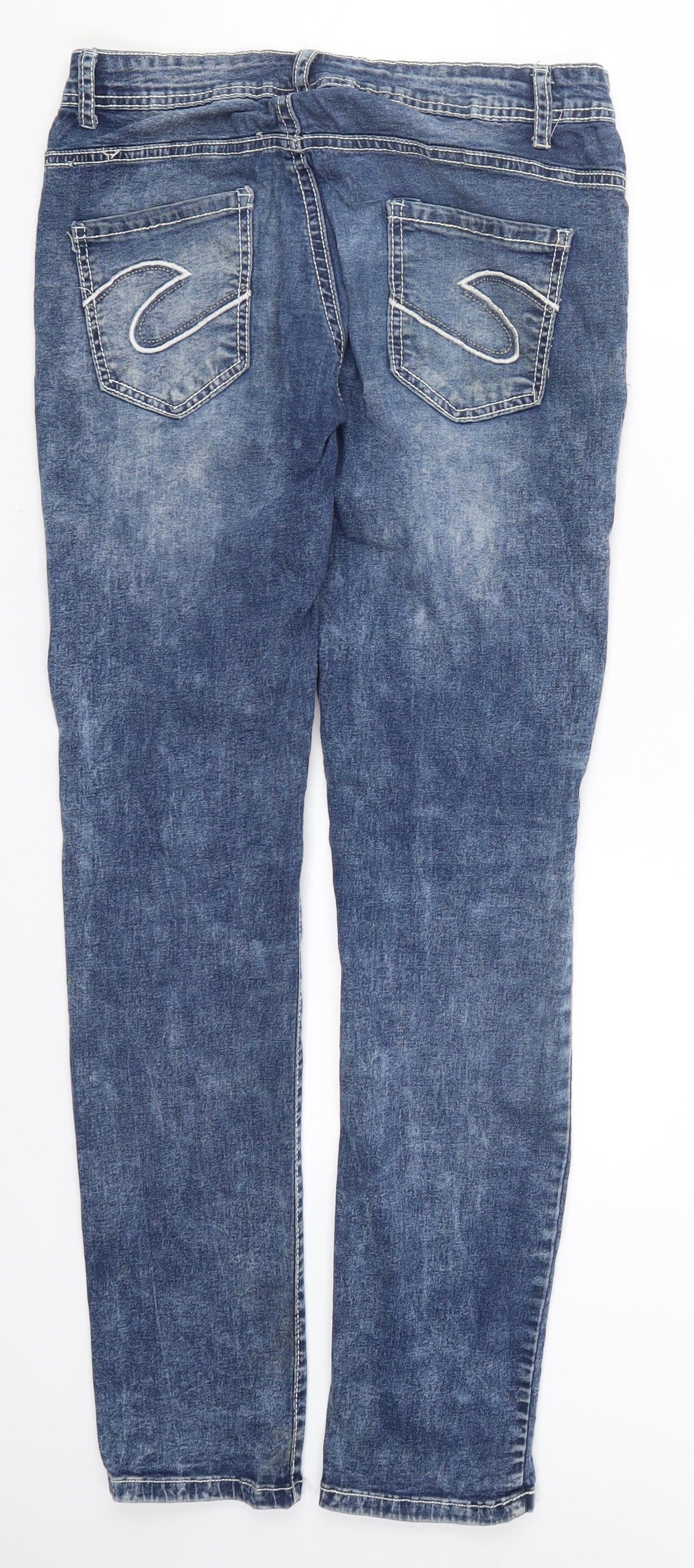 Womens UK Size 30 in Preworn Regular Fit Skinny Blue Jeans