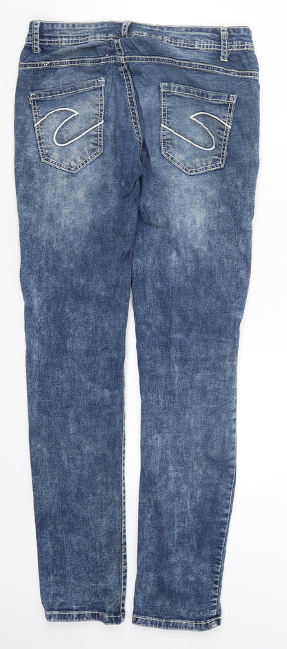 Womens UK Size 30 in Preworn Regular Fit Skinny Blue Jeans