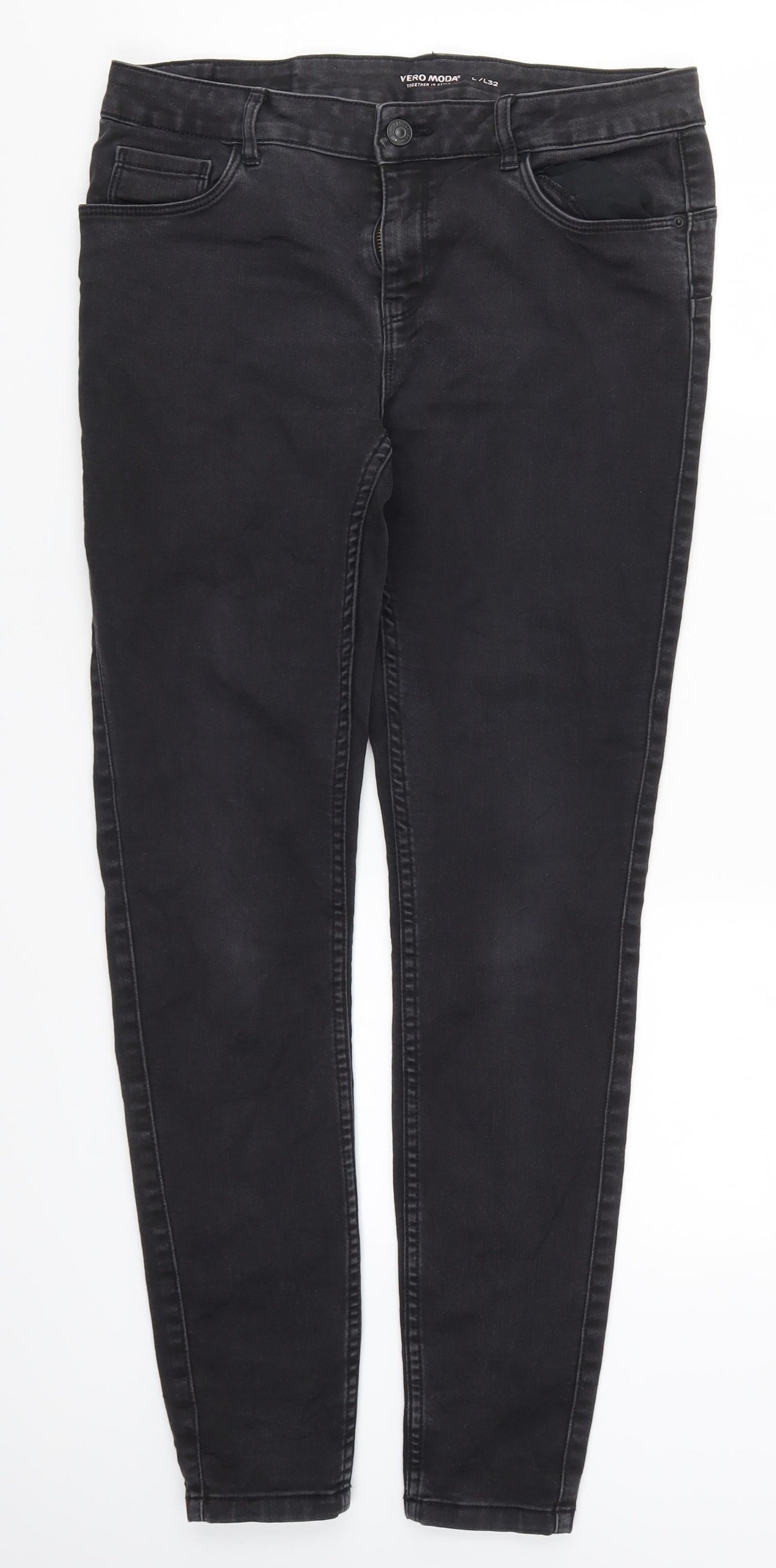 Womens UK Size 32 in VERO MODA Regular Fit Skinny Grey Jeans