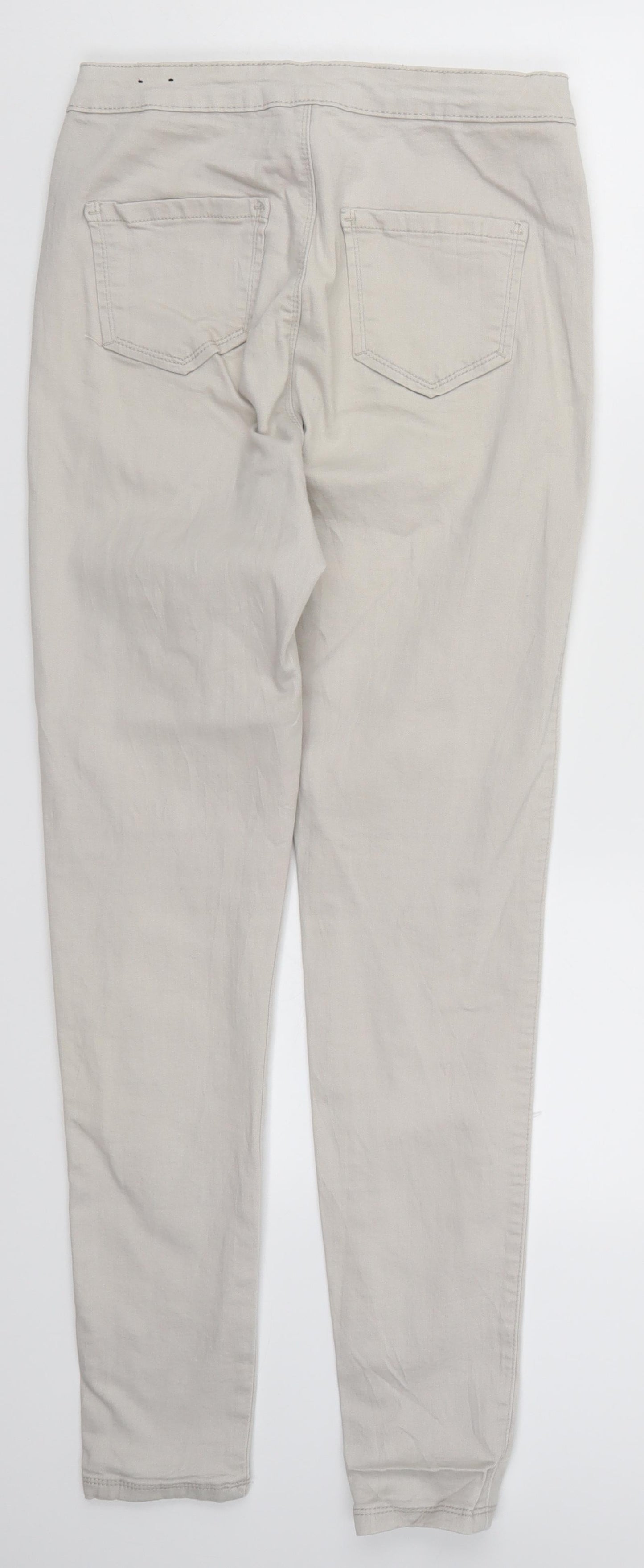 Missguided Womens Grey  Denim Skinny Jeans Size 14 L28 in