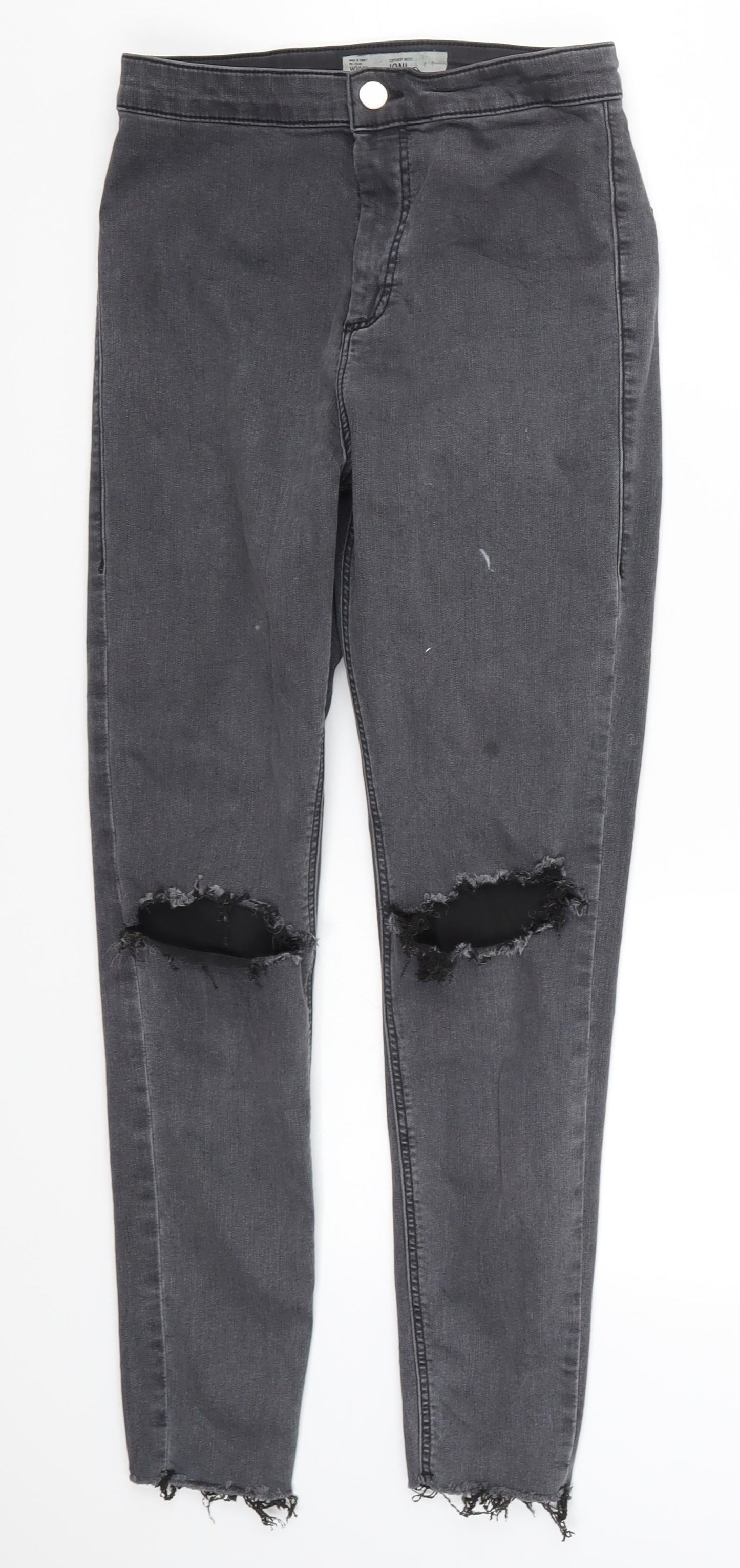 Topshop Womens Grey  Denim Skinny Jeans Size 30 in L26 in