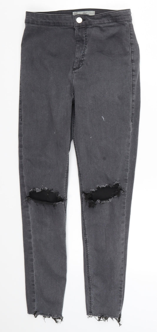 Topshop Womens Grey  Denim Skinny Jeans Size 30 in L26 in