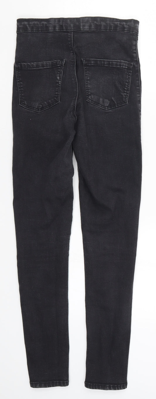 Topshop Womens Black  Denim Skinny Jeans Size 28 in L27 in