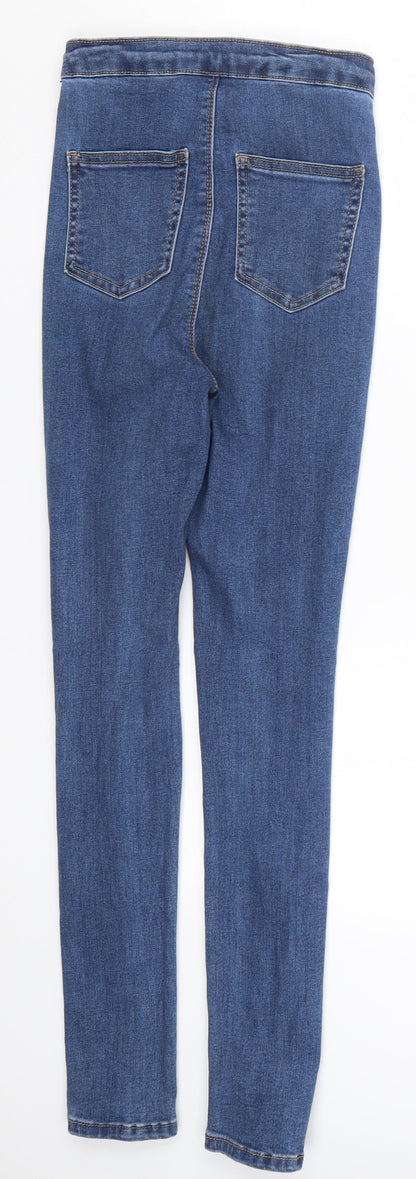 PRETTYLITTLETHING Womens Blue  Denim Skinny Jeans Size 6 L27 in