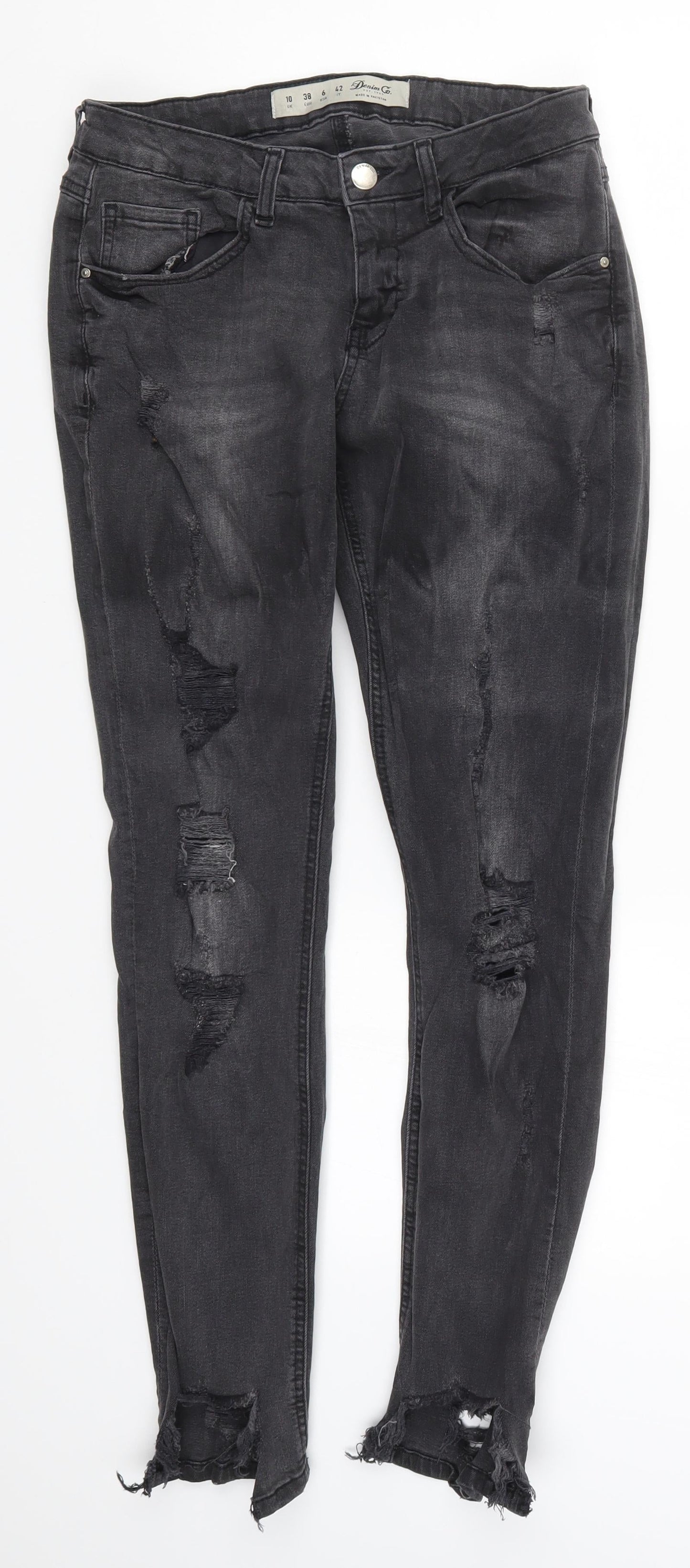 Denim Co Womens Grey  Denim Skinny Jeans Size 10 L29 in