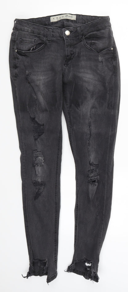 Denim Co Womens Grey  Denim Skinny Jeans Size 10 L29 in