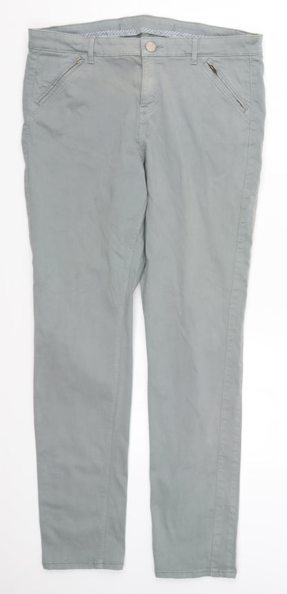 Womens UK Size 35 in Preworn Regular Fit Chino Grey Trousers