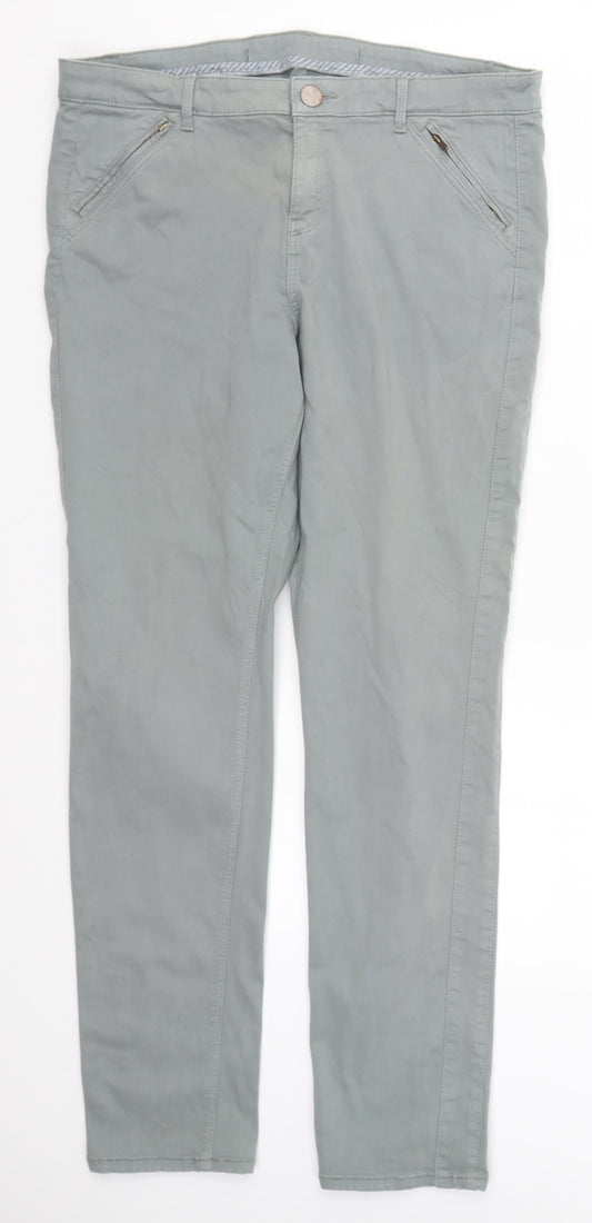 Womens UK Size 35 in Preworn Regular Fit Chino Grey Trousers