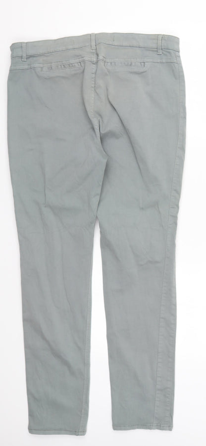 Womens UK Size 35 in Preworn Regular Fit Chino Grey Trousers
