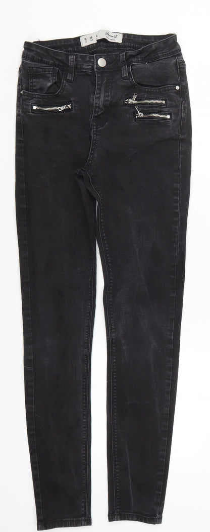 Denim Co Womens Black  Denim Skinny Jeans Size 10 L27 in