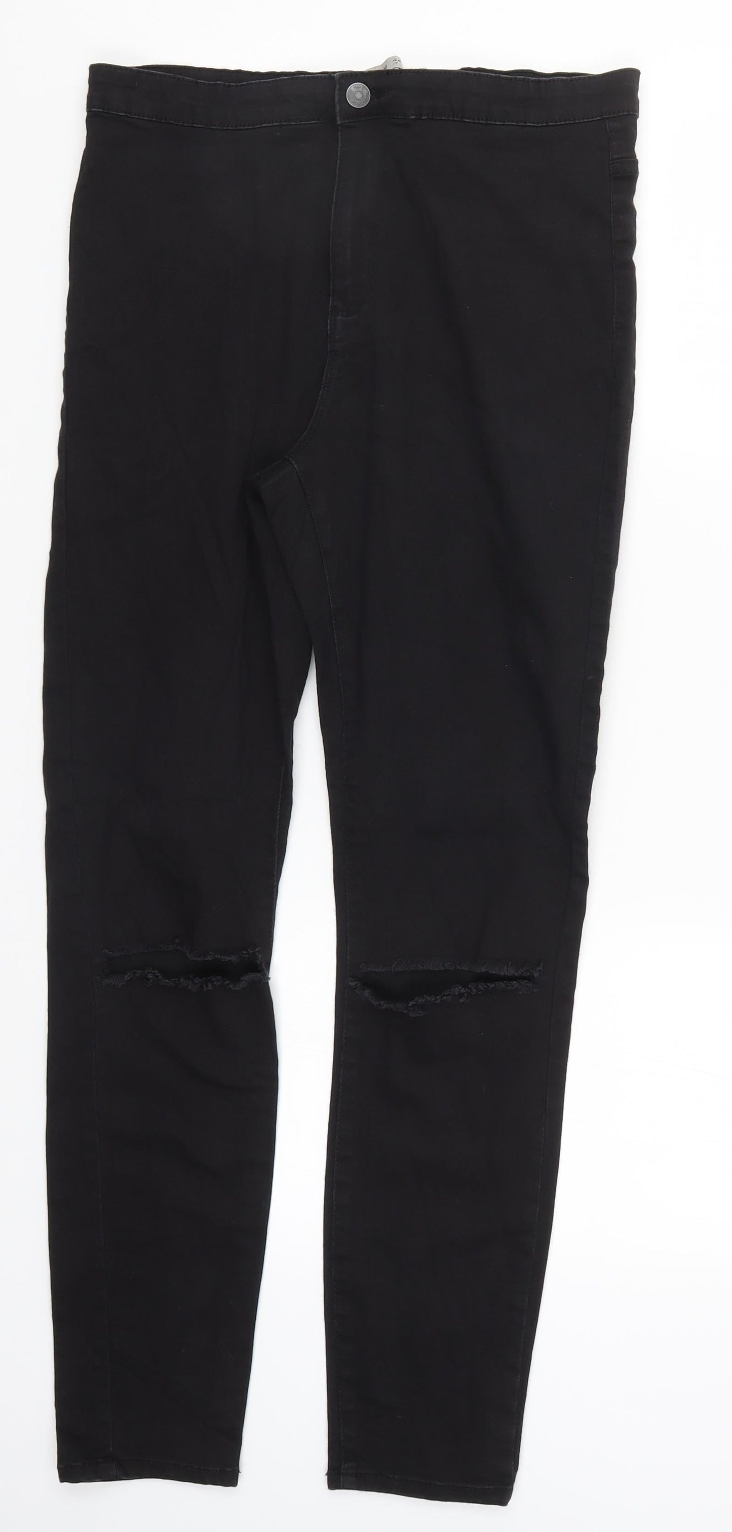 Denim Co Womens Black  Denim Skinny Jeans Size 14 L28 in