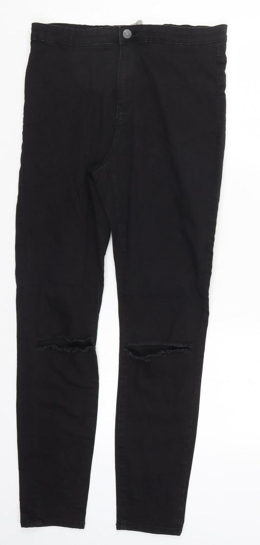 Denim Co Womens Black  Denim Skinny Jeans Size 14 L28 in