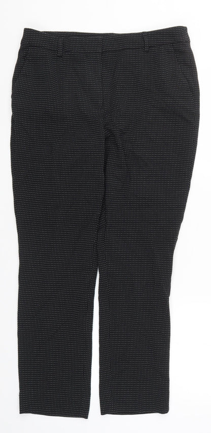 TU Womens Black Polka Dot  Trousers  Size 14 L27 in