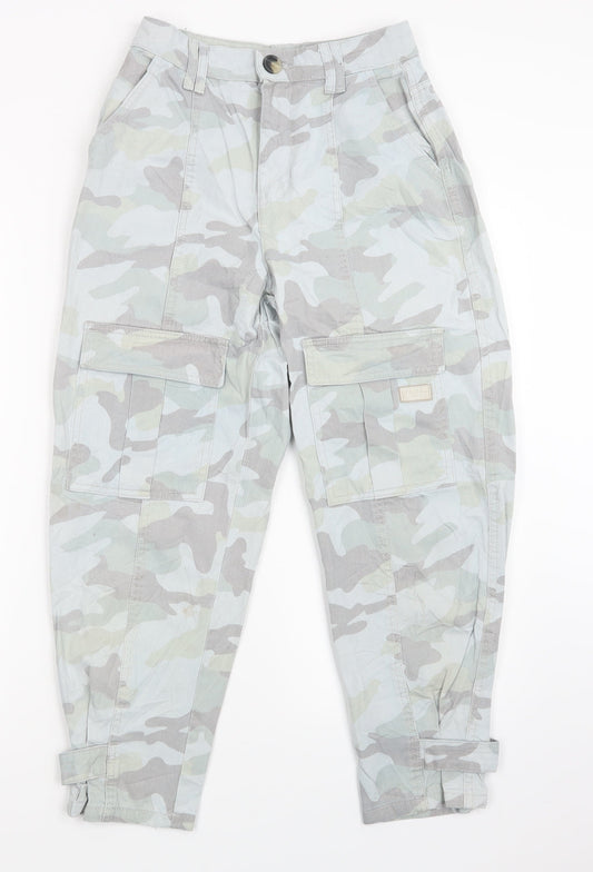 Bershka Womens Grey Camouflage  Straight Jeans Size 25 in L25 in