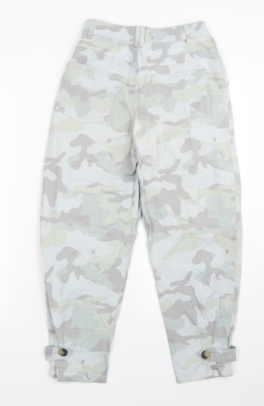 Bershka Womens Grey Camouflage  Straight Jeans Size 25 in L25 in