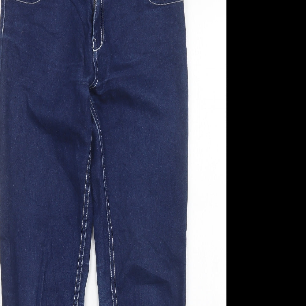 Womens UK Size 10 Stradivarius Regular Fit Straight Blue Jeans