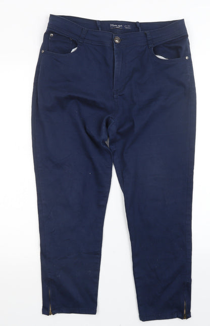 Moon Girl Womens Blue   Trousers  Size 32 in L24.5 in