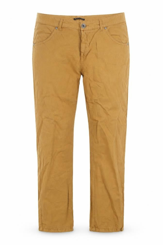 Womens UK Size 35 in Sisley Regular Fit  Brown Trousers