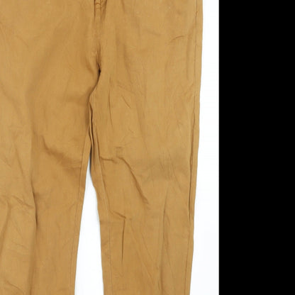 Womens UK Size 35 in Sisley Regular Fit  Brown Trousers
