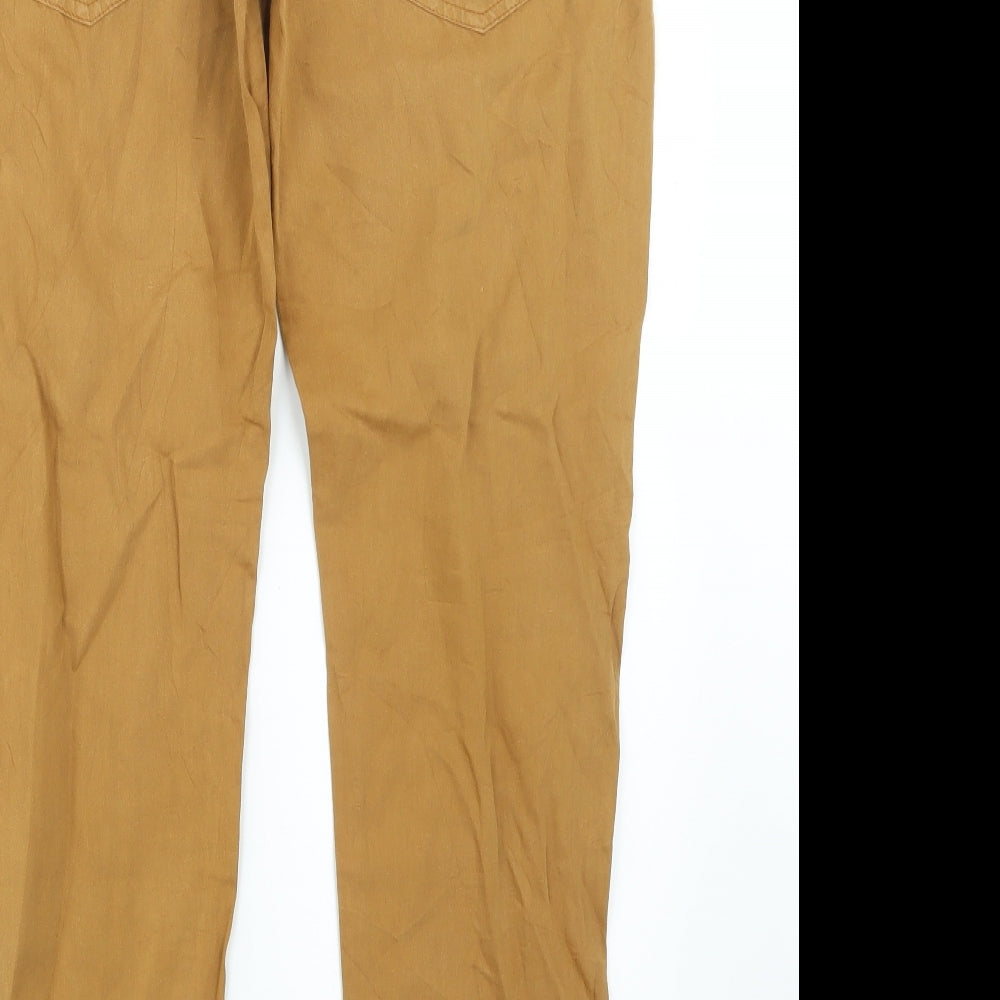 Womens UK Size 35 in Sisley Regular Fit  Brown Trousers