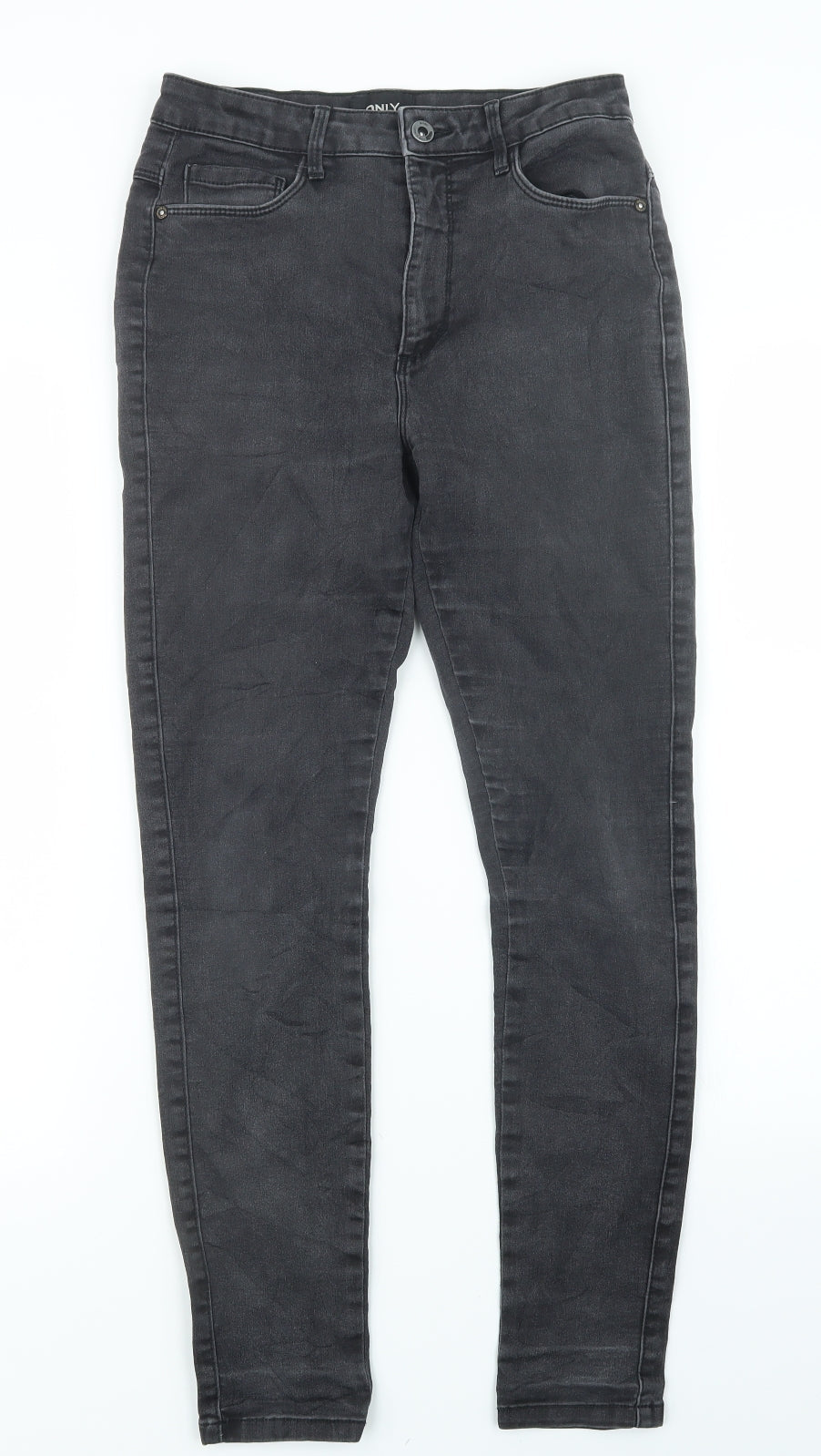 Only Womens Black  Denim Straight Jeans Size M L27 in