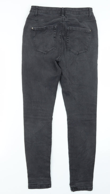 Only Womens Black  Denim Straight Jeans Size M L27 in