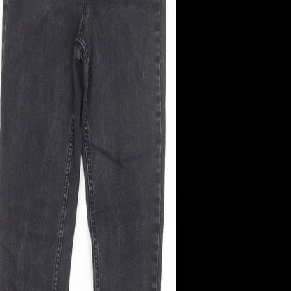 New Look Womens Black  Denim Straight Jeans Size 8 L27 in