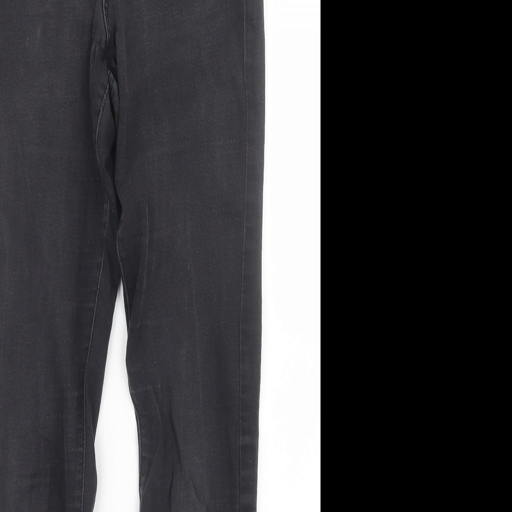 Denim Co. Womens Black  Denim Straight Jeans Size 12 L30 in