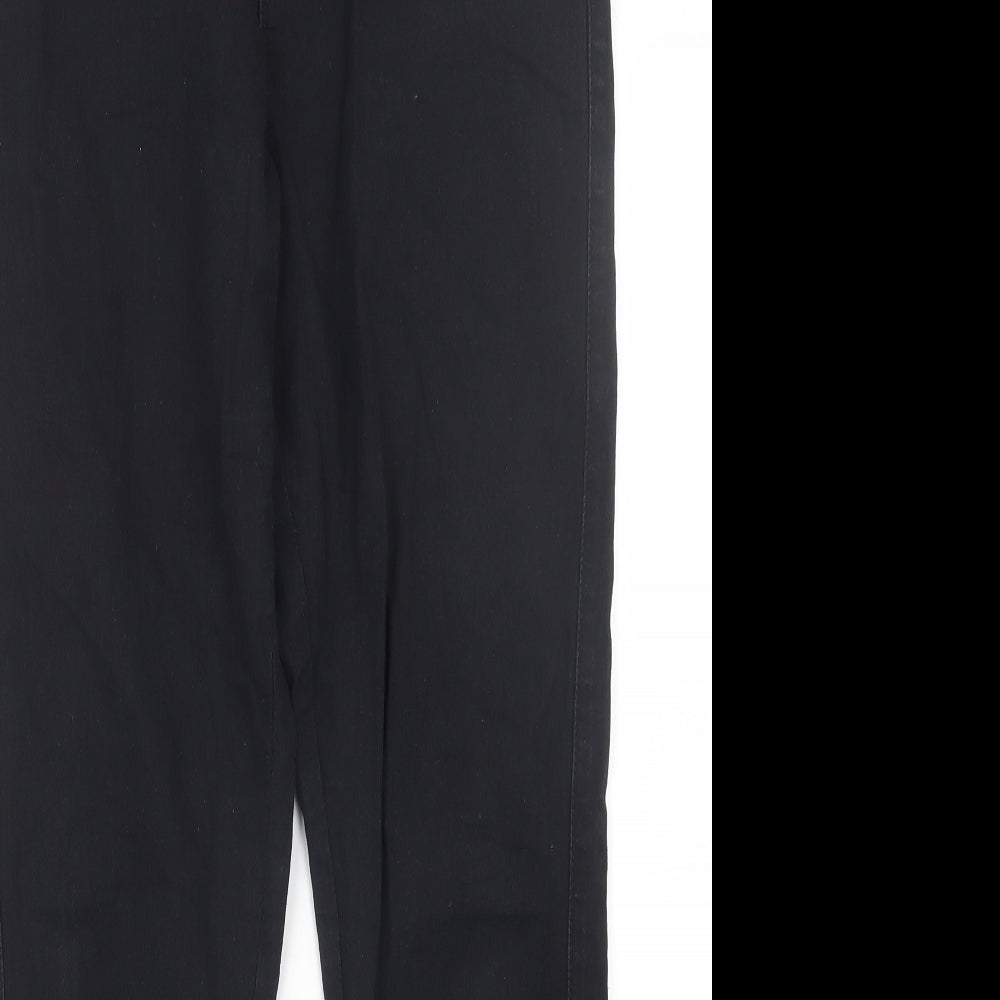 Denim Co. Womens Black  Denim Straight Jeans Size 14 L29.5 in