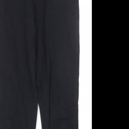 Denim Co. Womens Black  Denim Straight Jeans Size 14 L29.5 in